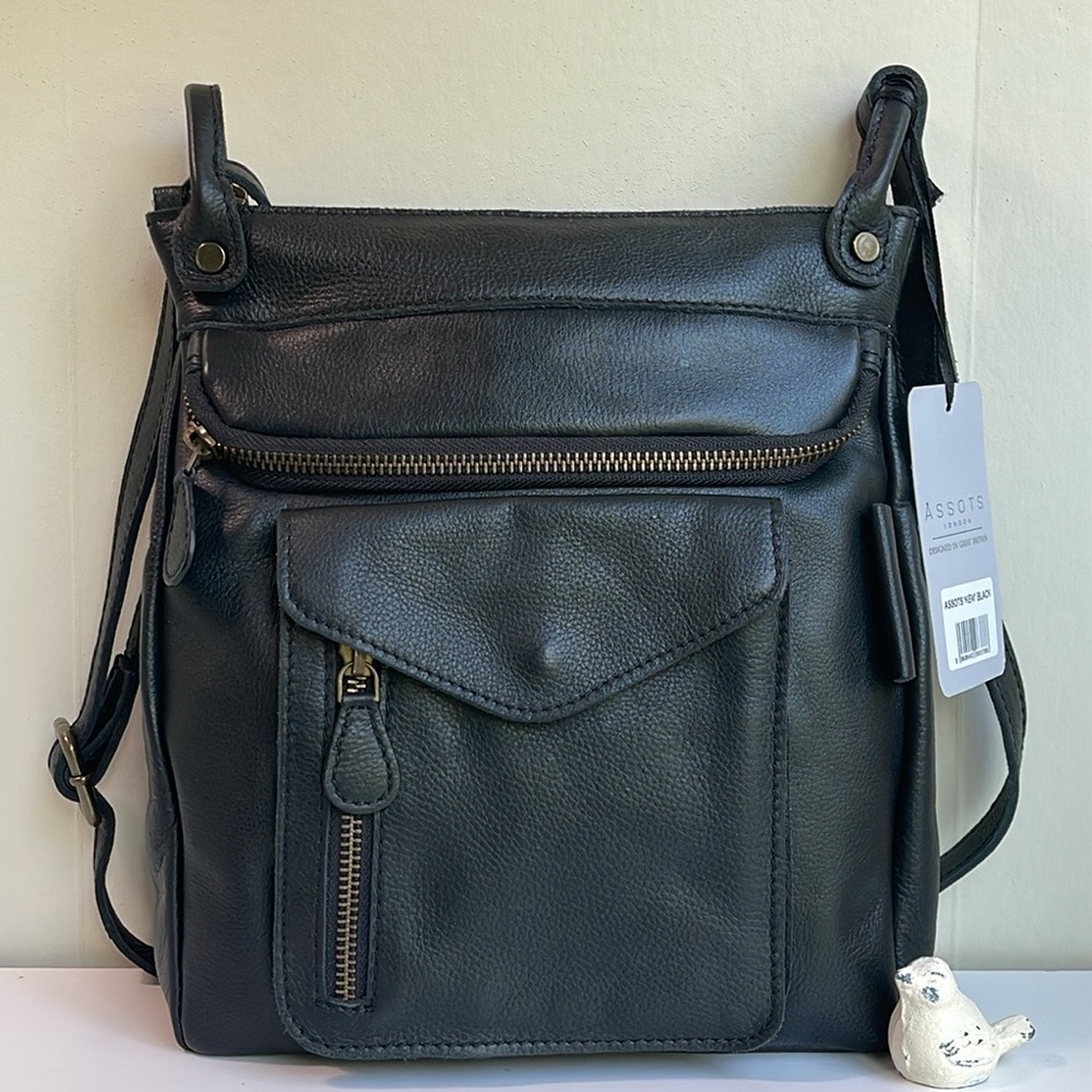 Assots London KEW Genuine Leather Crossbody Bag New With Tag 🏷️